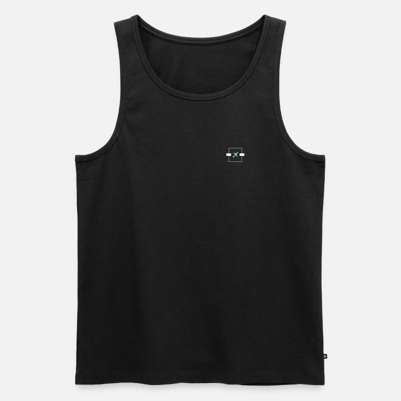 Der Reisender - Männer Premium Bio Tank Top - Schwarz