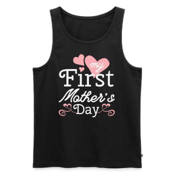 Mutter Tag Sprüche Eltern Anerkennung Geschenk - Männer Premium Bio Tank Top - Schwarz - Vorne - Michal (187cm)