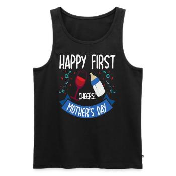 Mutter Tag Sprüche Eltern Anerkennung Geschenk - Männer Premium Bio Tank Top - Schwarz - Vorne - Michal (187cm)