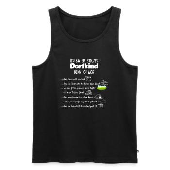 Dorfkind - Männer Premium Bio Tank Top - Schwarz - Vorne - Michal (187cm)