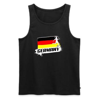 Football féminin 2019  - Débardeur bio Premium Homme - noir - Devant - AI Model Male 178 light (178cm)