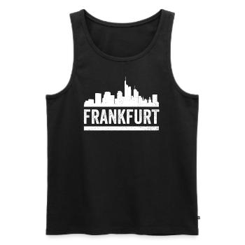 Frankfurt - Männer Premium Bio Tank Top - Schwarz - Vorne - AI Model Male 178 light (178cm)