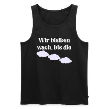 Lila Wolken Song - Männer Premium Bio Tank Top - Schwarz - Vorne - Michal (187cm)
