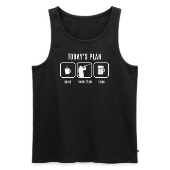 Kaffee Bier Tontauben Wurfscheiben Schiessen - Männer Premium Bio Tank Top - Schwarz - Vorne - Michal (187cm)