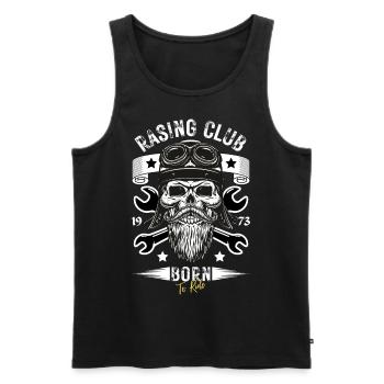 Motorcycle Skull Design - Men's Premium Organic Tank Top - black - Front - AI Model Male 178 light (178cm)