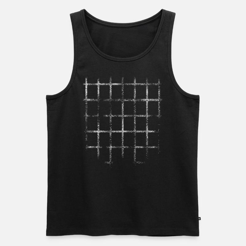 Raster Hintergrund - Männer Premium Bio Tank Top - Schwarz