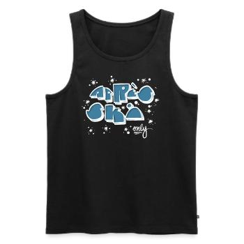 Après ski only - Men's Premium Organic Tank Top - black - Front - AI Model Male 178 light (178cm)