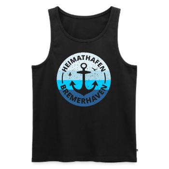 Bremerhaven - Heimathafen Bremerhaven Geschenkidee - Männer Premium Bio Tank Top - Schwarz - Vorne - Michal (187cm)