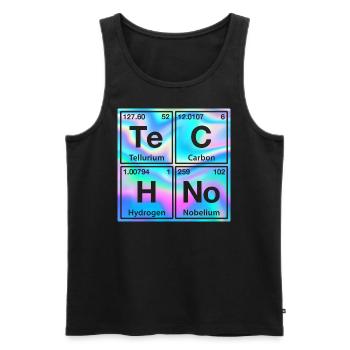 Techno Rave Electro Raver Chemie Periodensystem - Männer Premium Bio Tank Top - Schwarz - Vorne - AI Model Male 178 light (178cm)