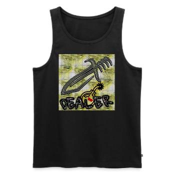 DEALER - Club WoW - Männer Premium Bio Tank Top - Schwarz - Vorne - AI Model Male 178 light (178cm)