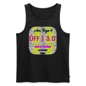 Üff | 3.0 - Club WoW - Männer Premium Bio Tank Top - Schwarz - Vorne - AI Model Male 178 light (178cm)