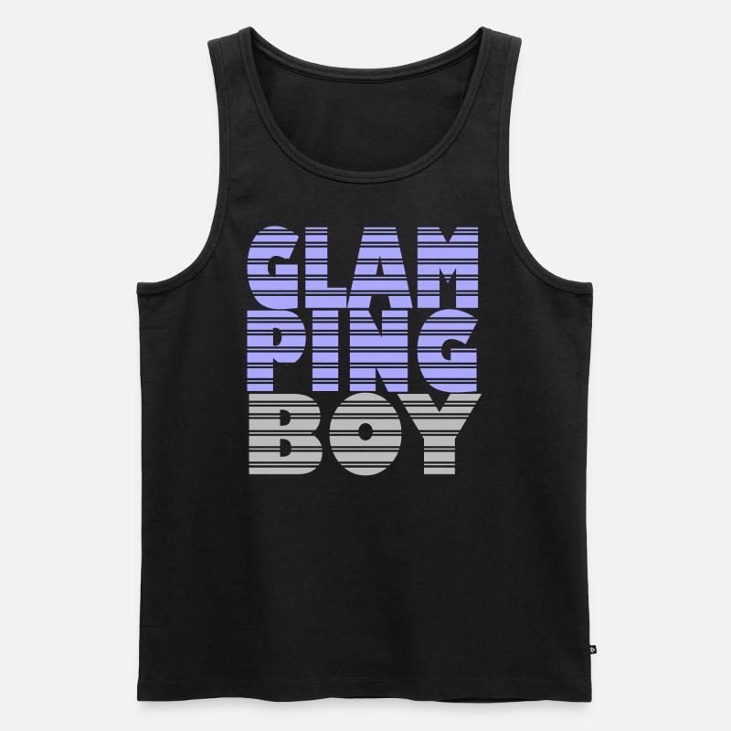 Glamping Boy - Männer Premium Bio Tank Top - Schwarz