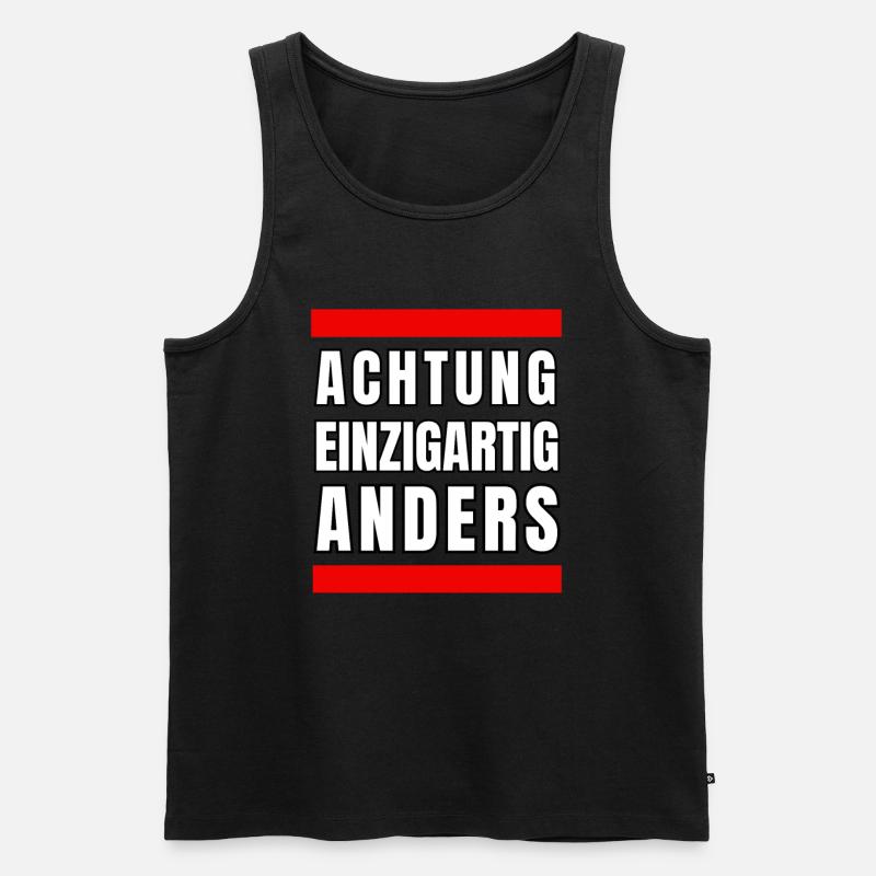 Einzigartig Anders - Männer Premium Bio Tank Top - Schwarz