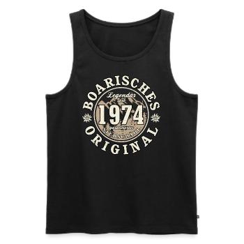 50. Geburtstag 2024 Boarisches Original Geschenk - Männer Premium Bio Tank Top - Schwarz - Vorne - AI Model Male 178 light (178cm)