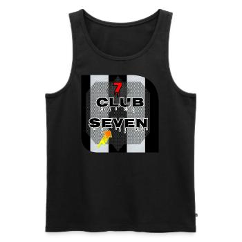 CLUB SEVEN 7 - Männer Premium Bio Tank Top - Schwarz - Vorne - AI Model Male 178 light (178cm)