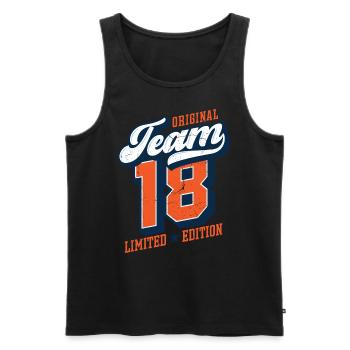 Original Team 18 - Limited Edition - Men's Premium Organic Tank Top - black - Front - Michal (187cm)