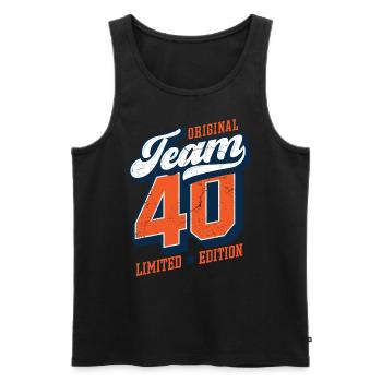 Original Team 40 - Limited Edition - Men's Premium Organic Tank Top - black - Front - Michal (187cm)