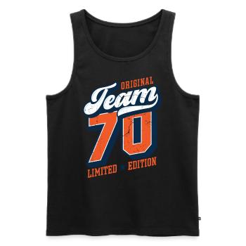 Original Team 70 - Limited Edition - Men's Premium Organic Tank Top - black - Front - Michal (187cm)