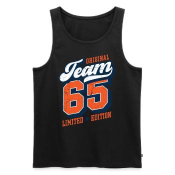 Original Team 65 - Limited Edition - Men's Premium Organic Tank Top - black - Front - Michal (187cm)