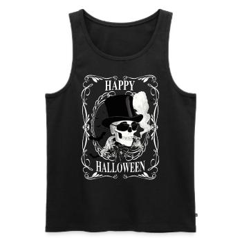 Happy Halloween - Männer Premium Bio Tank Top - Schwarz - Vorne - AI Model Male 178 light (178cm)