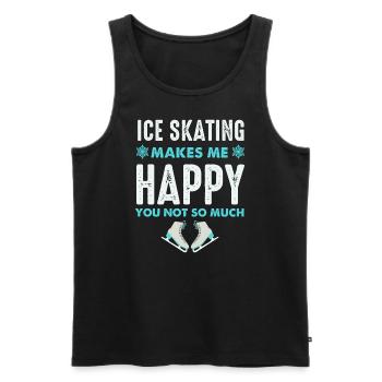Skating Makes Me Happy- Figure Skating Gifts - Men's Premium Organic Tank Top - black - Front - Michal (187cm)