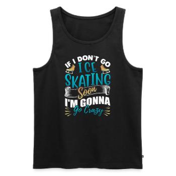 Patinage Maman Tshirt Patinage Artistique Cadeau - Débardeur bio Premium Homme - noir - Devant - Michal (187cm)