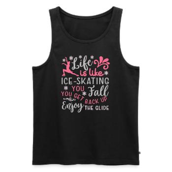 Skating Life Tshirt Figure Skating Gift Idea - Men's Premium Organic Tank Top - black - Front - Michal (187cm)