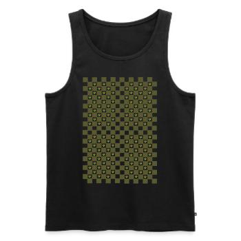 Herz-Design - Männer Premium Bio Tank Top - Schwarz - Vorne - AI Model Male 178 light (178cm)