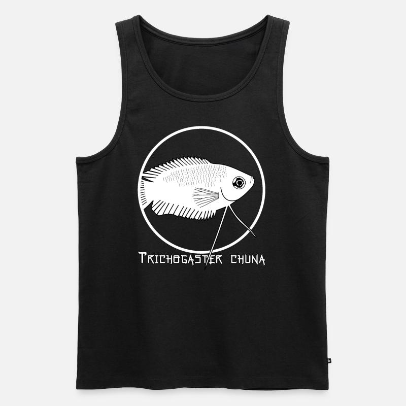 Trichogaster chuna - Männer Premium Bio Tank Top - Schwarz