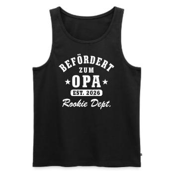 Opa Befördert Zum Opa 2026 Ankündigung - Männer Premium Bio Tank Top - Schwarz - Vorne - Michal (187cm)