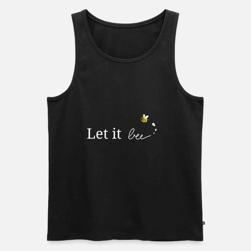 Let it bee - Männer Premium Bio Tank Top - Schwarz
