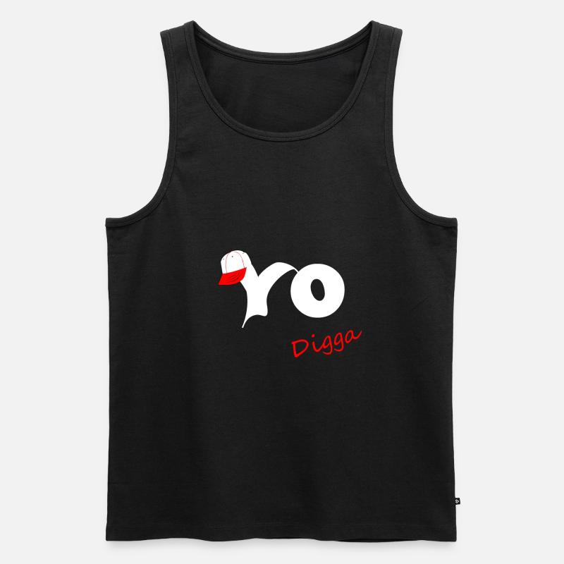 Yo Digga - Männer Premium Bio Tank Top - Schwarz