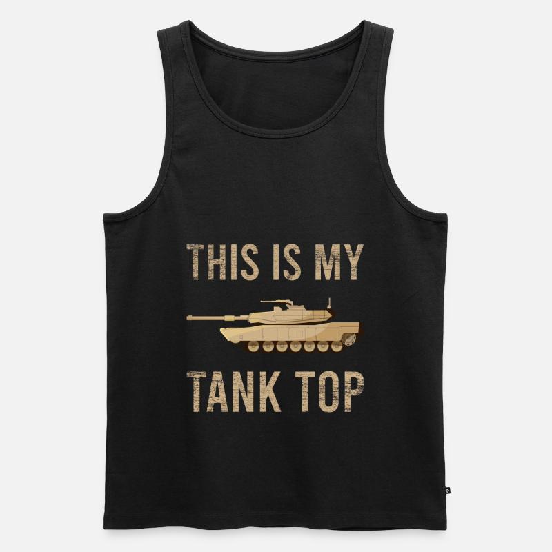 Armee Panzer Spruch Geschenkidee - Männer Premium Bio Tank Top - Schwarz