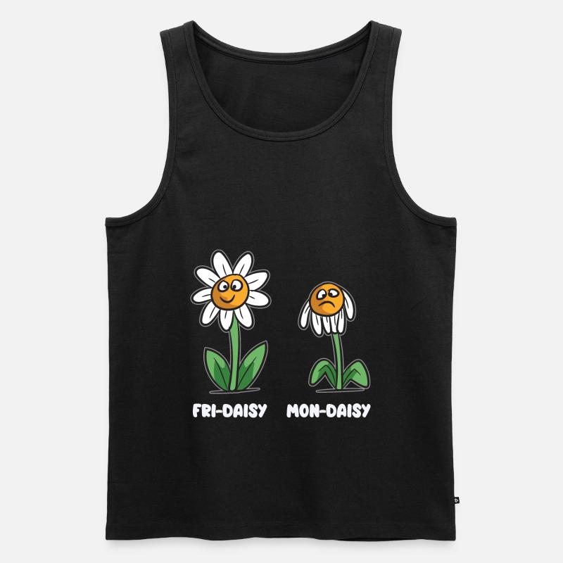 Leben eines Gänseblümchen Mon-Daisy Fri-Daisy - Männer Premium Bio Tank Top - Schwarz
