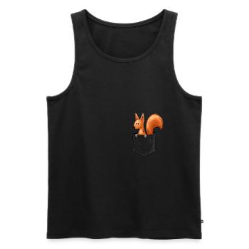 Lässig niedliches Eichhörnchen In Deiner Tasche - Männer Premium Bio Tank Top - Schwarz - Vorne - AI Model Male 178 light (178cm)