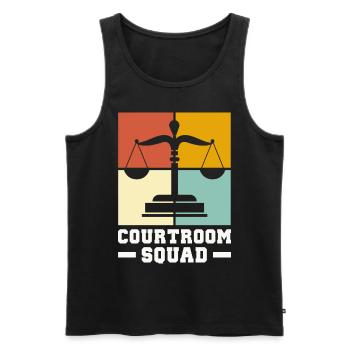 Anwalt Geschenke für Anwälte | Jurist Jura Student - Männer Premium Bio Tank Top - Schwarz - Vorne - Michal (187cm)