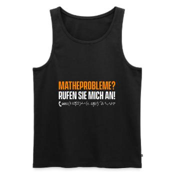 Matheprobleme? Rufen Sie Mich An! - Männer Premium Bio Tank Top - Schwarz - Vorne - AI Model Male 178 light (178cm)