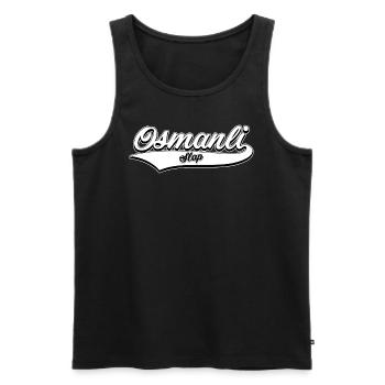 oslap baseball logo 2 - Männer Premium Bio Tank Top - Schwarz - Vorne - AI Model Male 178 light (178cm)