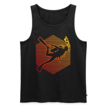 Diving Taucher Scuba Taucher Tauchen Scuba Diver - Men's Premium Organic Tank Top - black - Front - Michal (187cm)
