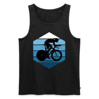 Vélo de route pour hommes Vélo de route Vélo de route Vélo de route - Débardeur bio Premium Homme - noir - Devant - Michal (187cm)