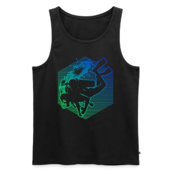 Diver Tauchen Scuba Diver Scuba Tauchen - Männer Premium Bio Tank Top - Schwarz - Vorne - Michal (187cm)
