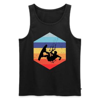 Kiting Kite Women Men Kitesurfing Kitesurfing - Men's Premium Organic Tank Top - black - Front - Michal (187cm)