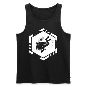 Scuba Diver Diving Diver Diver Free Dive - Men's Premium Organic Tank Top - black - Front - Michal (187cm)