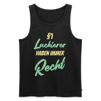 §1 Lackierer haben immer Recht - Männer Premium Bio Tank Top - Schwarz - Vorne - AI Model Male 178 light (178cm)