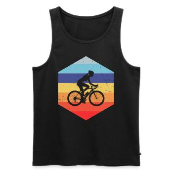 VTT Vélo Cyclisme Cyclisme - Débardeur bio Premium Homme - noir - Devant - Michal (187cm)