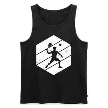Pickleball Racquetball Pickleball Games Women - Men's Premium Organic Tank Top - black - Front - Michal (187cm)