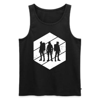 Grimpeur Homme Grimpeur Grimpeur Grimpeur Femmes - Débardeur bio Premium Homme - noir - Devant - Michal (187cm)