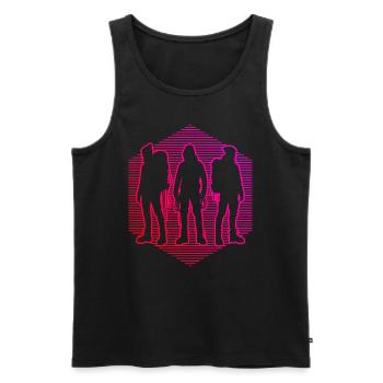 Femmes Grimpeurs Hommes Escalade Bloc - Débardeur bio Premium Homme - noir - Devant - Michal (187cm)