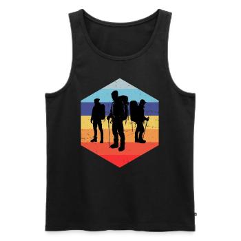 Grimpeurs Bloc Femmes Hommes Grimpeurs - Débardeur bio Premium Homme - noir - Devant - Michal (187cm)