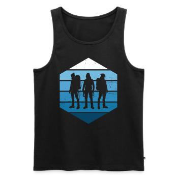 Bouldering Climber Women's Climber Climbing - Men's Premium Organic Tank Top - black - Front - Michal (187cm)